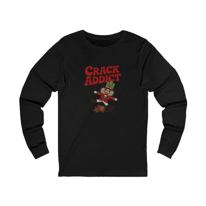 Crack Addict Nutcracker (Unhinged Remix) — Retro Long Sleeve (Dark)