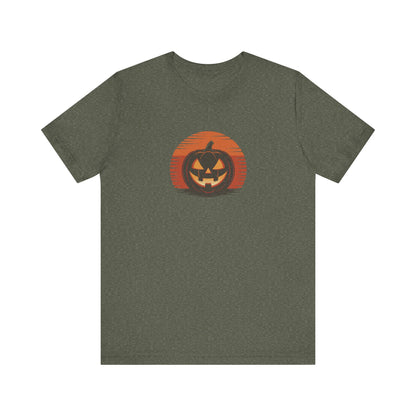 Retro Jack: Sliced Sunset — Halloween Sunset Tee (Dark)