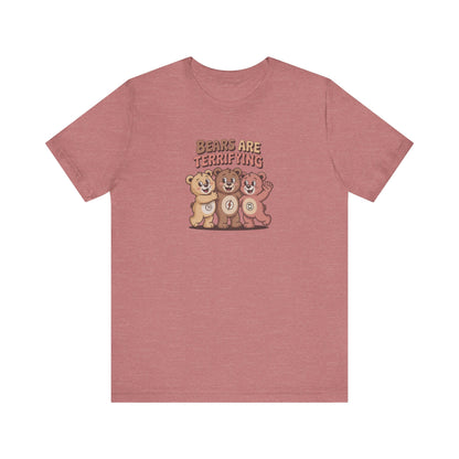Bears Are Terrifying (Cute Remix) — Retro Tee (Light)
