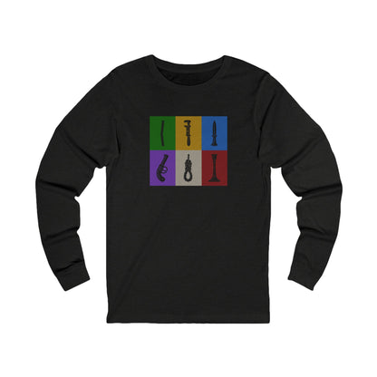 Six Ways Into the Evidence Locker — Clue Retro Long Sleeve (Dark)