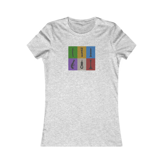 Six Ways Into the Evidence Locker — Clue Retro Women's Tee (Light)