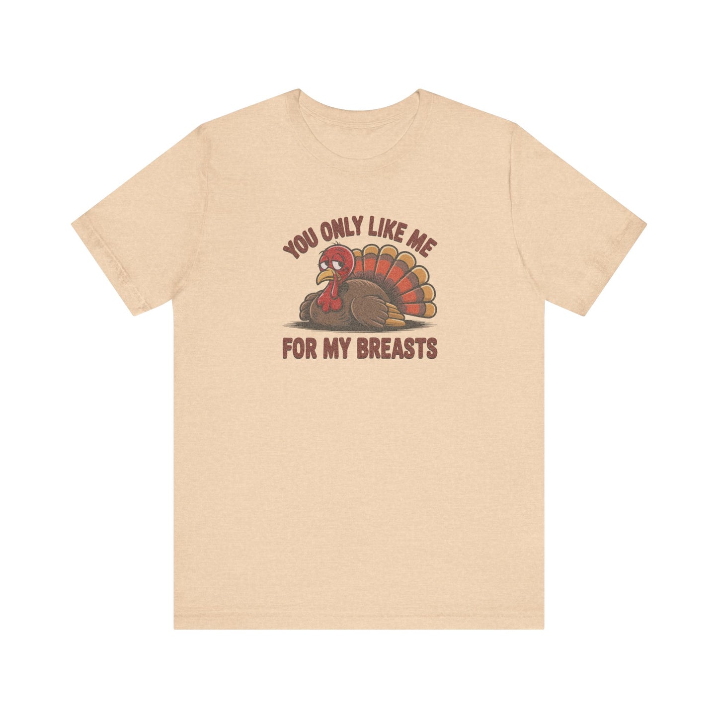 You Only Like Me for My Breasts — Thanksgiving Retro Tee (Light)