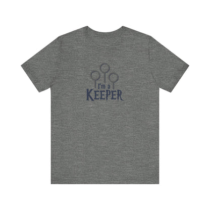 I’m a Keeper — Harry Potter Quidditch Retro Tee (Light)
