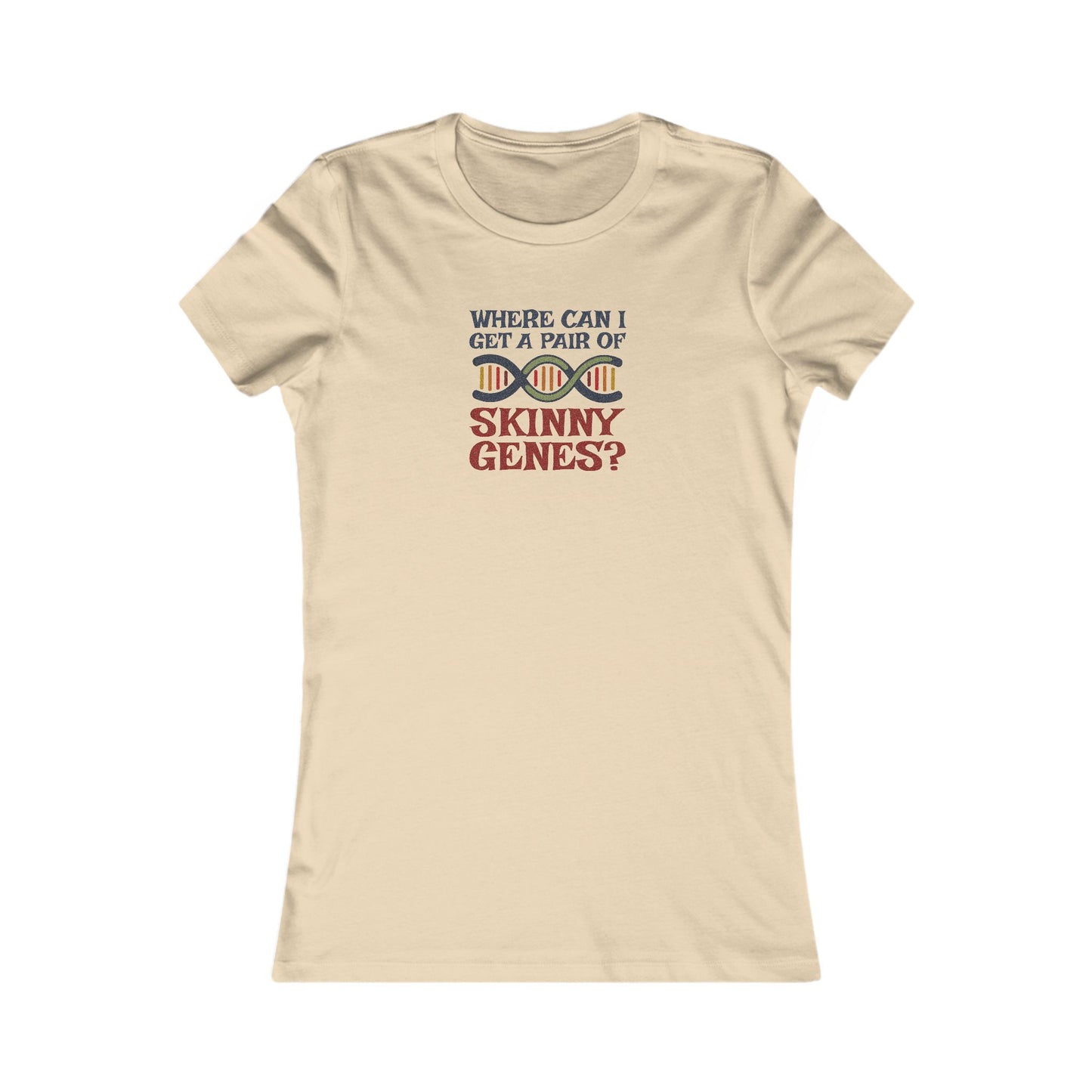 Pair of Skinny Genes (Colorful) — Retro Graphic Women's Tee (Light)
