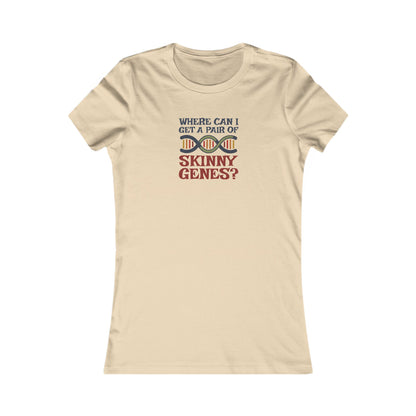 Pair of Skinny Genes (Colorful) — Retro Graphic Women's Tee (Light)