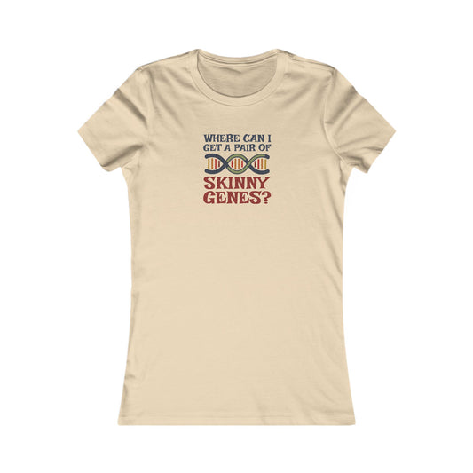 Pair of Skinny Genes (Colorful) — Retro Graphic Women's Tee (Light)
