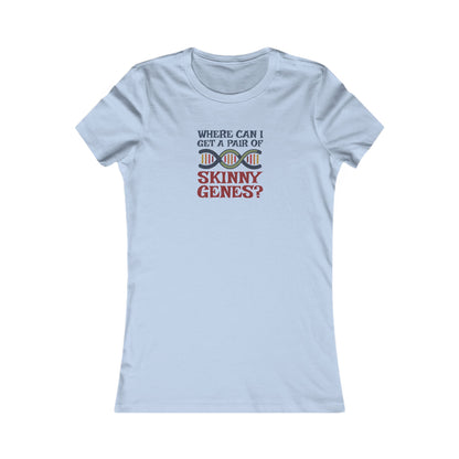 Pair of Skinny Genes (Colorful) — Retro Graphic Women's Tee (Light)