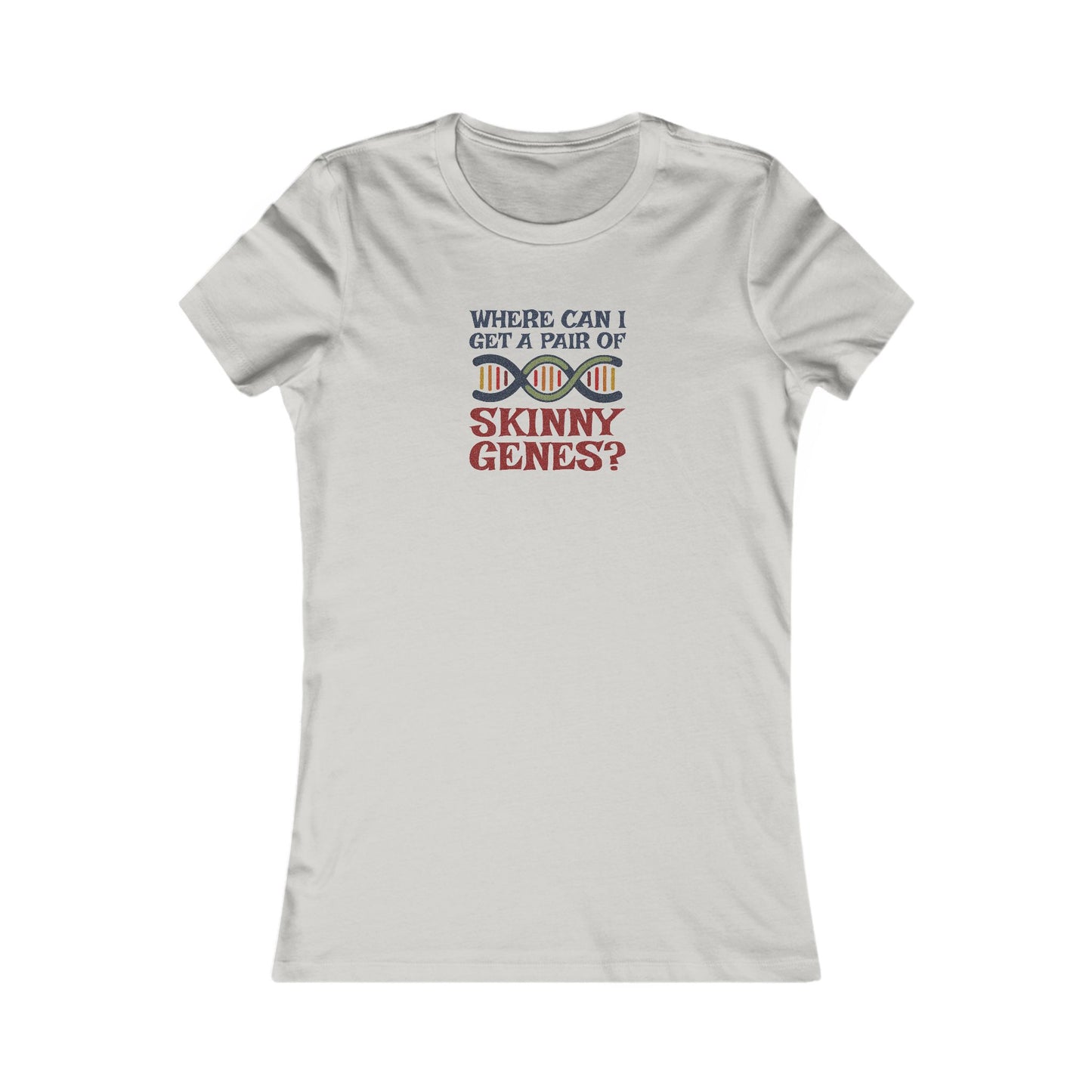 Pair of Skinny Genes (Colorful) — Retro Graphic Women's Tee (Light)