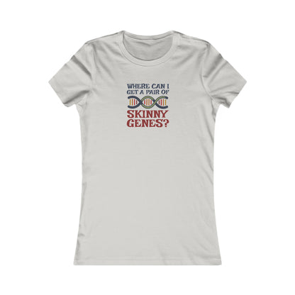Pair of Skinny Genes (Colorful) — Retro Graphic Women's Tee (Light)