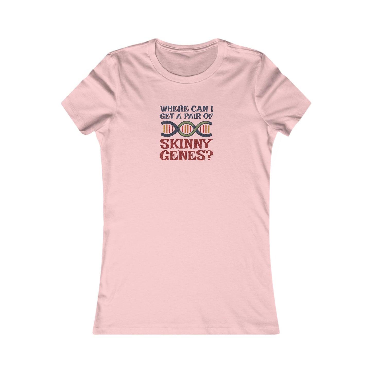 Pair of Skinny Genes (Colorful) — Retro Graphic Women's Tee (Light)