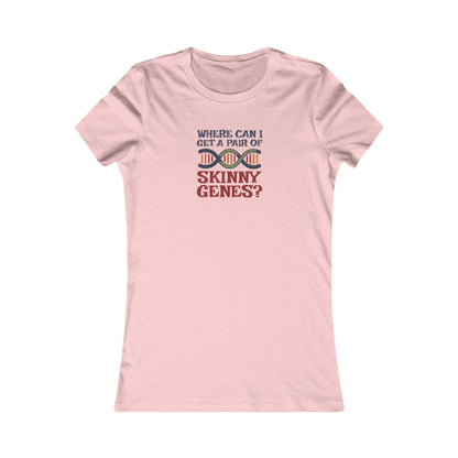 Pair of Skinny Genes (Colorful) — Retro Graphic Women's Tee (Light)