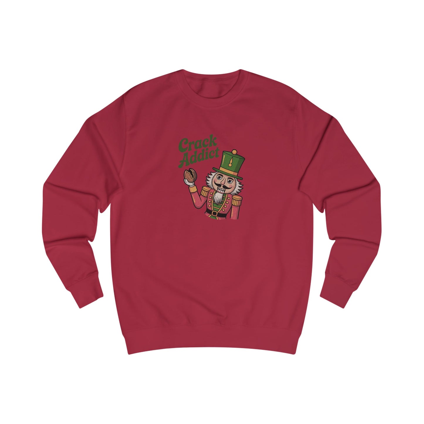 Crack Addict Nutcracker — Vintage Christmas Sweatshirt (Light)