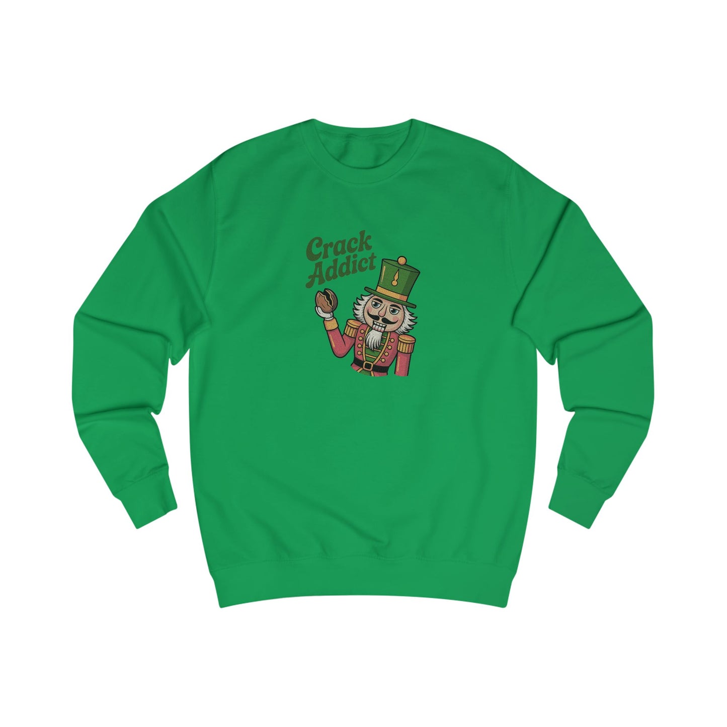 Crack Addict Nutcracker — Vintage Christmas Sweatshirt (Light)