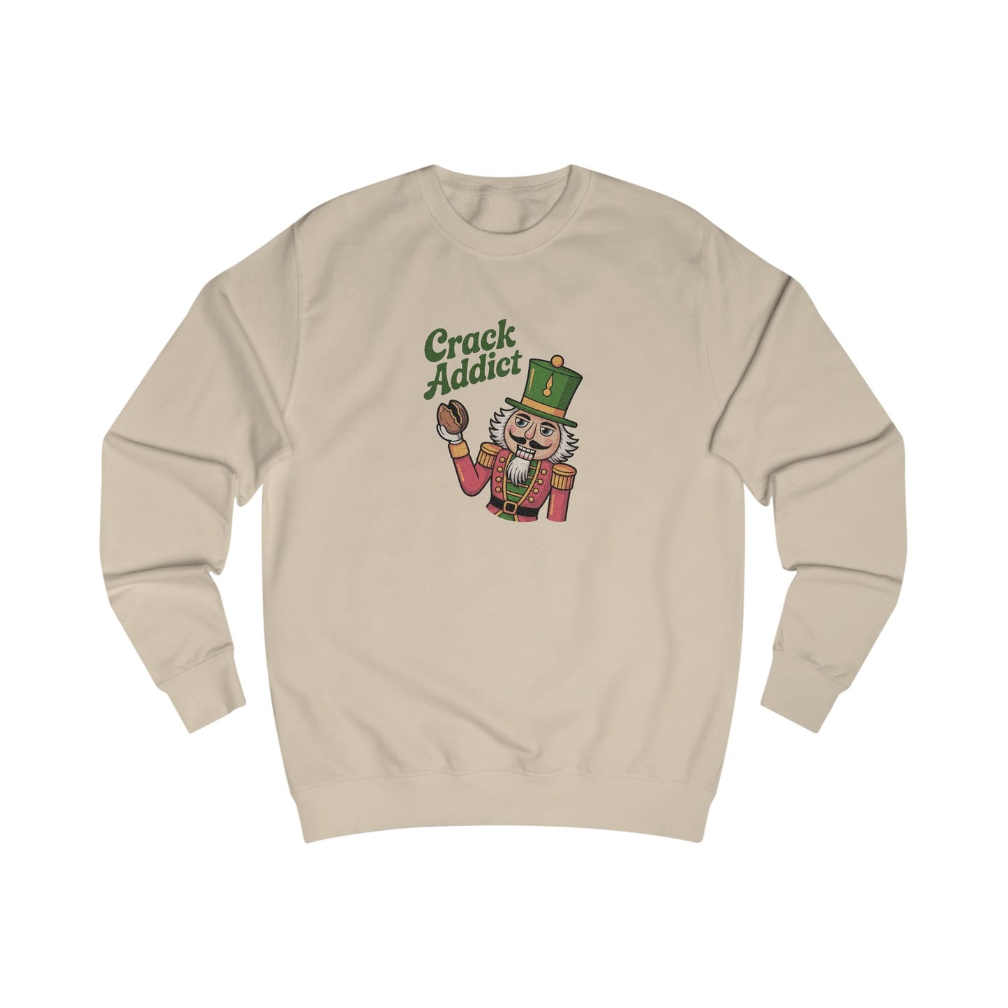 Crack Addict Nutcracker — Vintage Christmas Sweatshirt (Light)