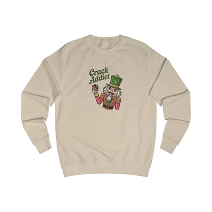Crack Addict Nutcracker — Vintage Christmas Sweatshirt (Light)
