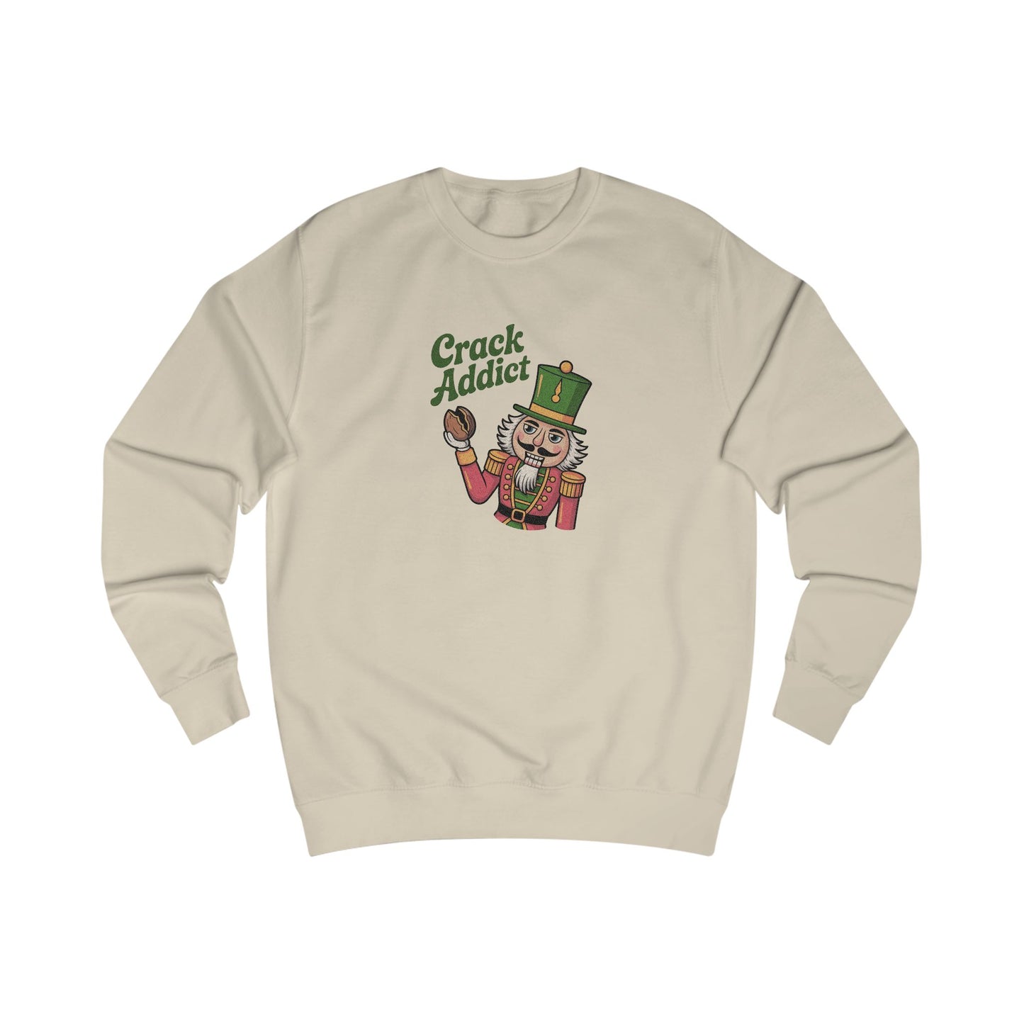 Crack Addict Nutcracker — Vintage Christmas Sweatshirt (Light)