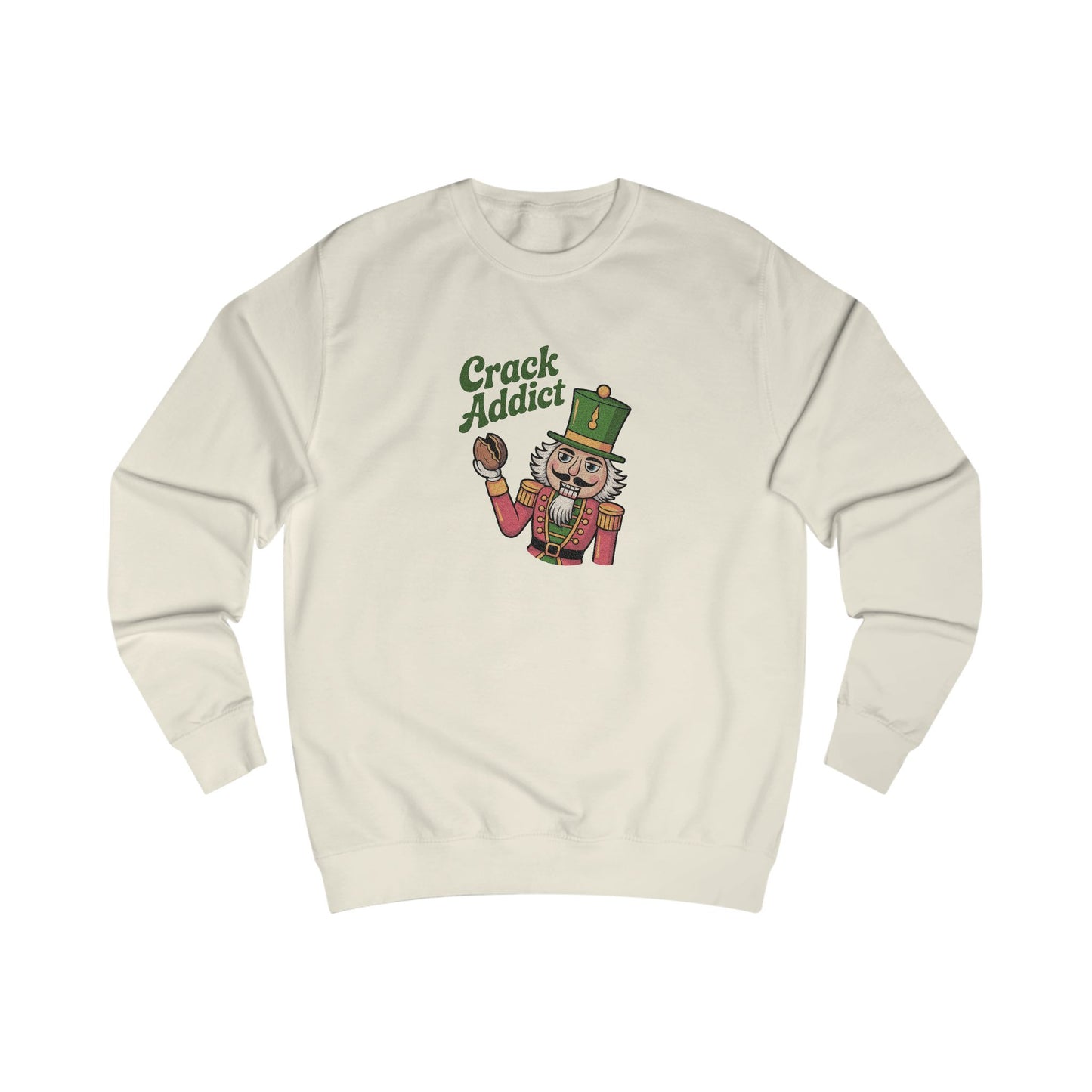 Crack Addict Nutcracker — Vintage Christmas Sweatshirt (Light)