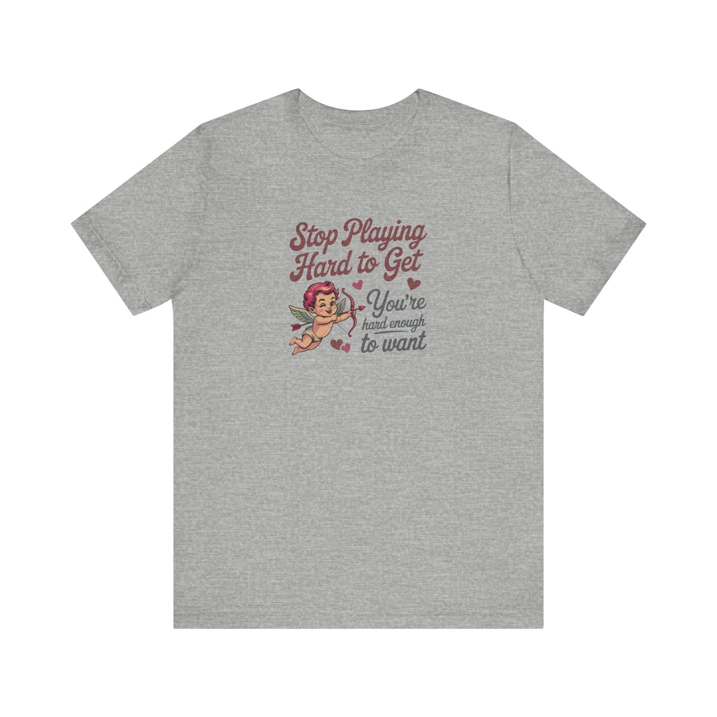 Stop Playing Hard to Get — Retro Cupid Tee (Light)