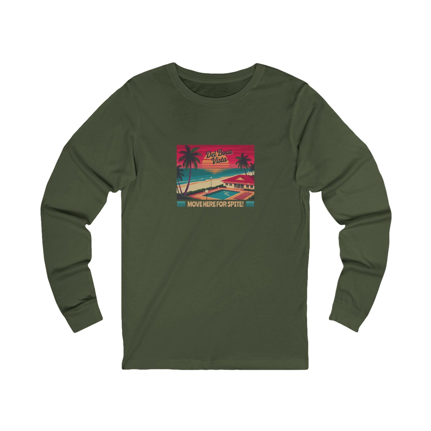 Del Boca Vista (Move Here For Spite!) — Seinfeld Retro Long Sleeve (Dark)