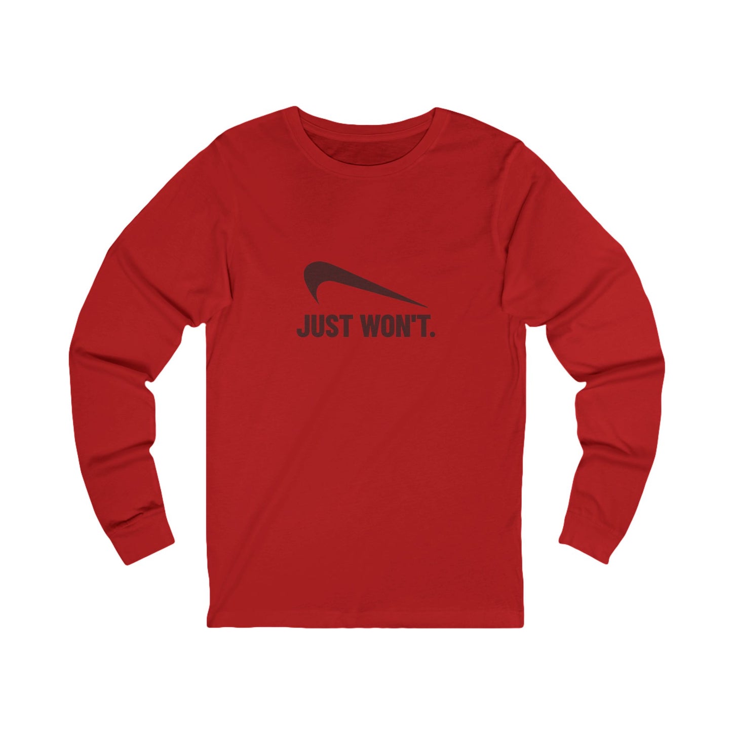 Just Won’t Athletic Parody — Retro Workout Long Sleeve (Light)
