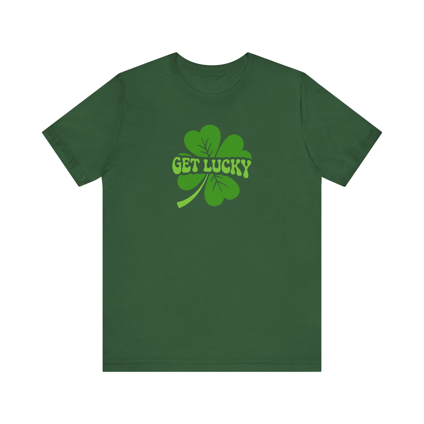 I’m Up All Night to Get Lucky — St. Patrick's Retro Tee (Dark)