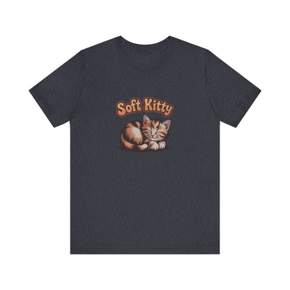 Soft Kitty Sick-Day Lullaby — Big Bang Theory Retro Tee (Dark)