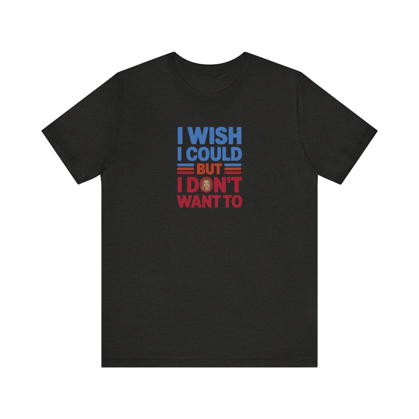 I Wish I Could, But I Don't Want To — Phoebe Buffay Retro Tee (Dark)