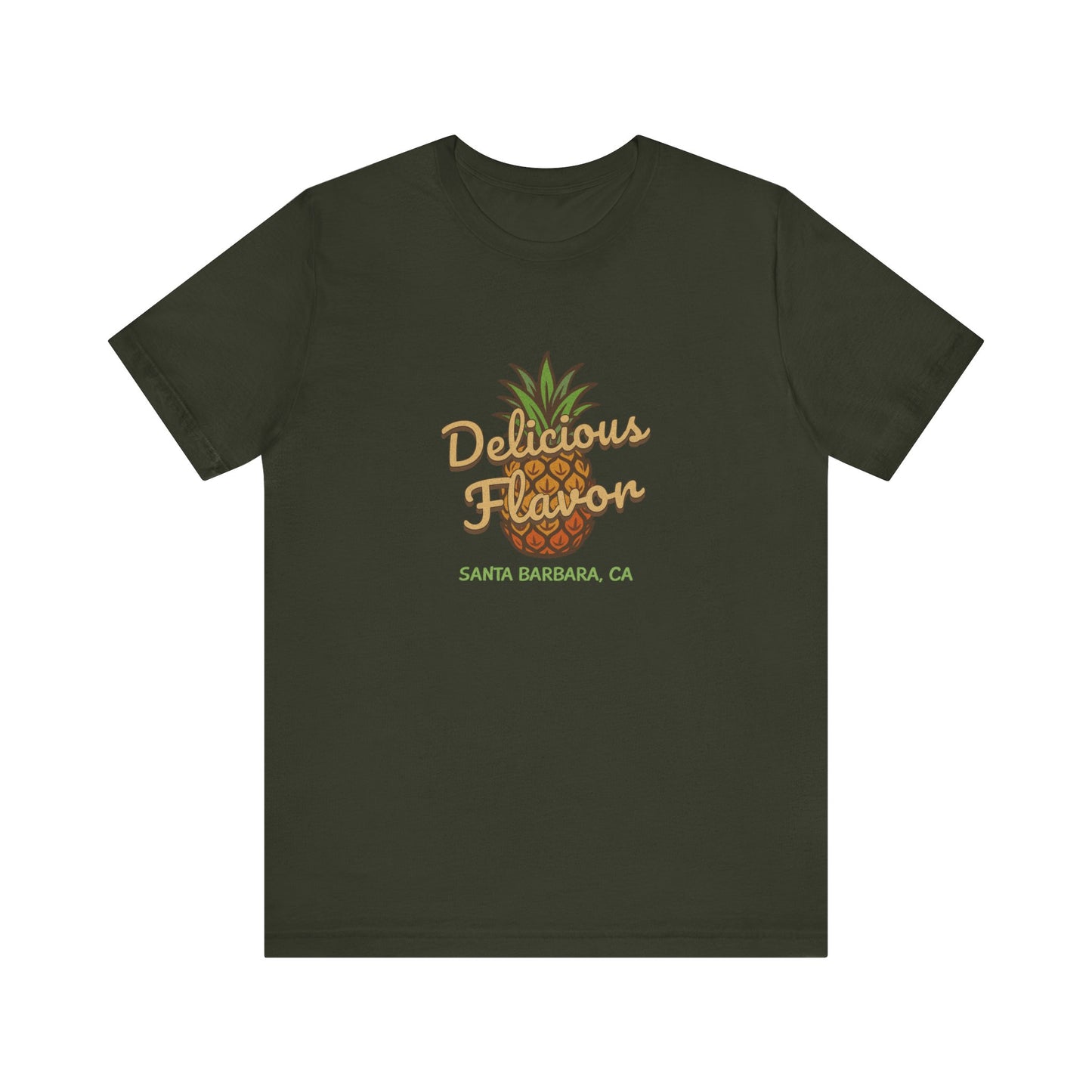 Delicious Flavor — Santa Barbara Pineapple Retro Tee (Dark)