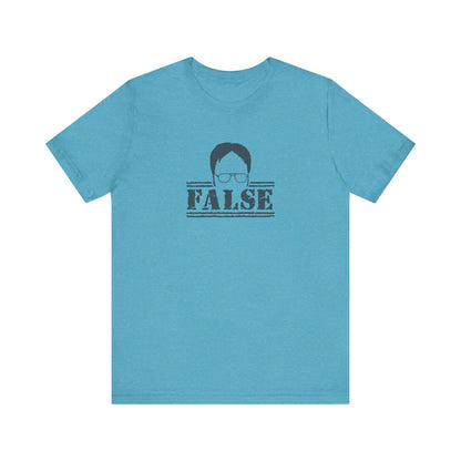 Dwight Schrute FALSE —  The Office-Inspired Retro Tee (Light)