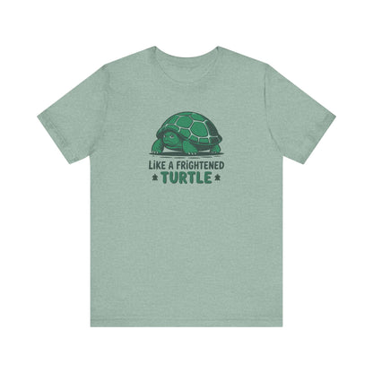 Like a Frightened Turtle — George Costanza Shrinkage Retro Tee (Light)