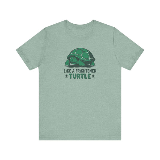 Like a Frightened Turtle — George Costanza Shrinkage Retro Tee (Light)