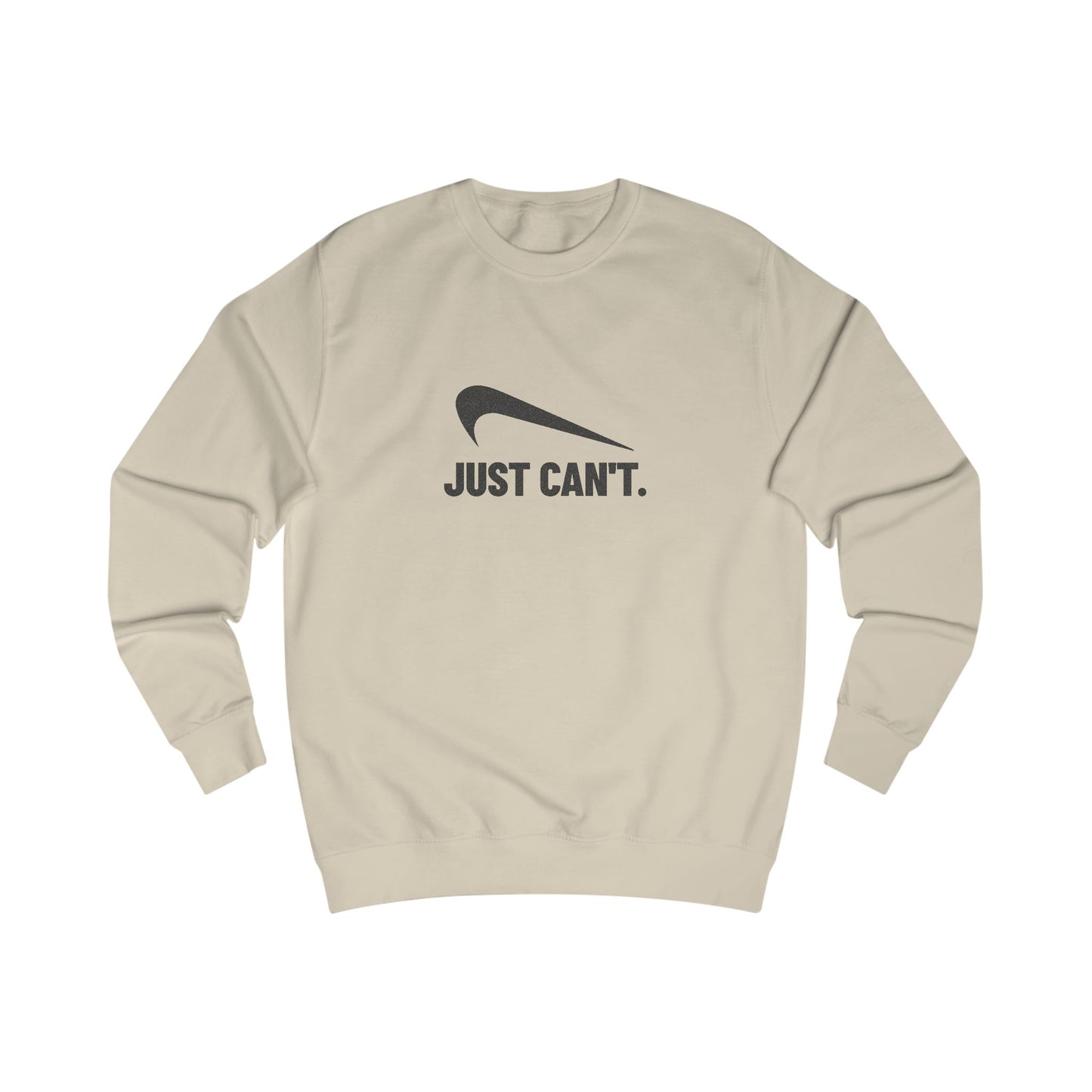 Just Can’t Athletic Parody — Retro Workout Sweatshirt (Light)