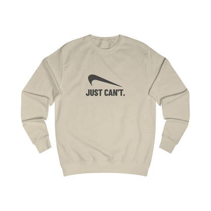 Just Can’t Athletic Parody — Retro Workout Sweatshirt (Light)