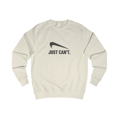 Just Can’t Athletic Parody — Retro Workout Sweatshirt (Light)