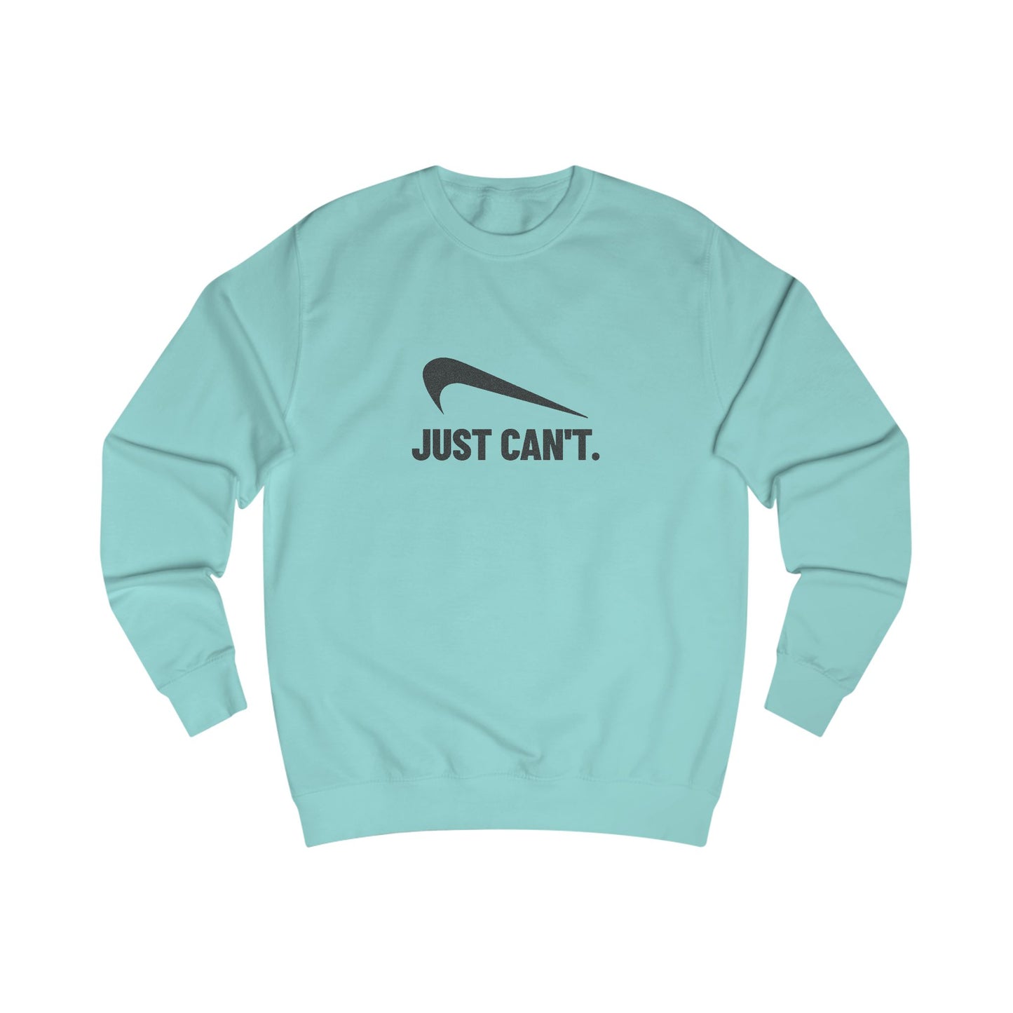 Just Can’t Athletic Parody — Retro Workout Sweatshirt (Light)