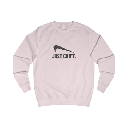 Just Can’t Athletic Parody — Retro Workout Sweatshirt (Light)