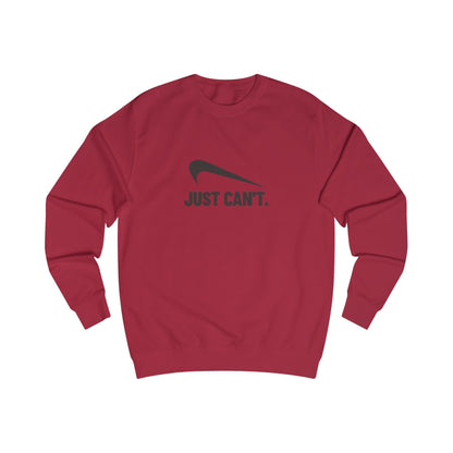 Just Can’t Athletic Parody — Retro Workout Sweatshirt (Light)