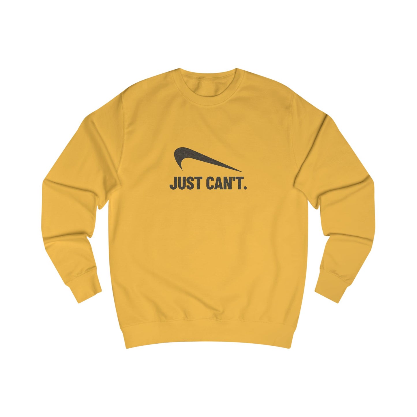 Just Can’t Athletic Parody — Retro Workout Sweatshirt (Light)