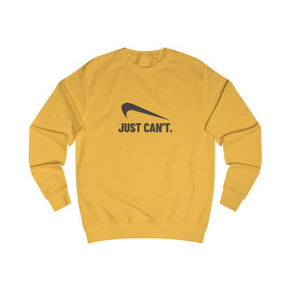 Just Can’t Athletic Parody — Retro Workout Sweatshirt (Light)