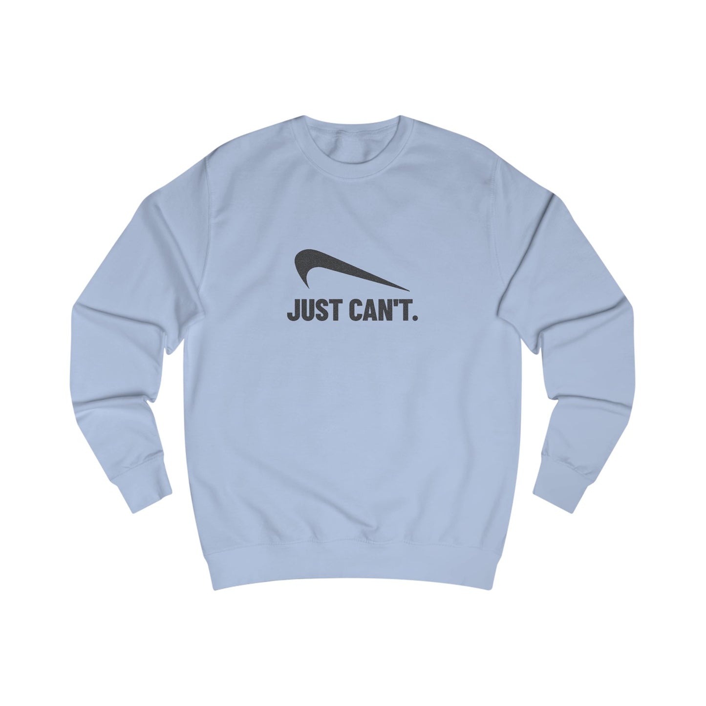 Just Can’t Athletic Parody — Retro Workout Sweatshirt (Light)