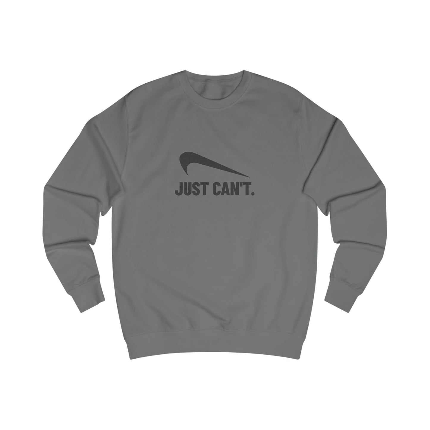 Just Can’t Athletic Parody — Retro Workout Sweatshirt (Light)