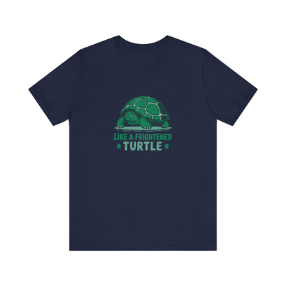 Like a Frightened Turtle — George Costanza Shrinkage Retro Tee (Dark)