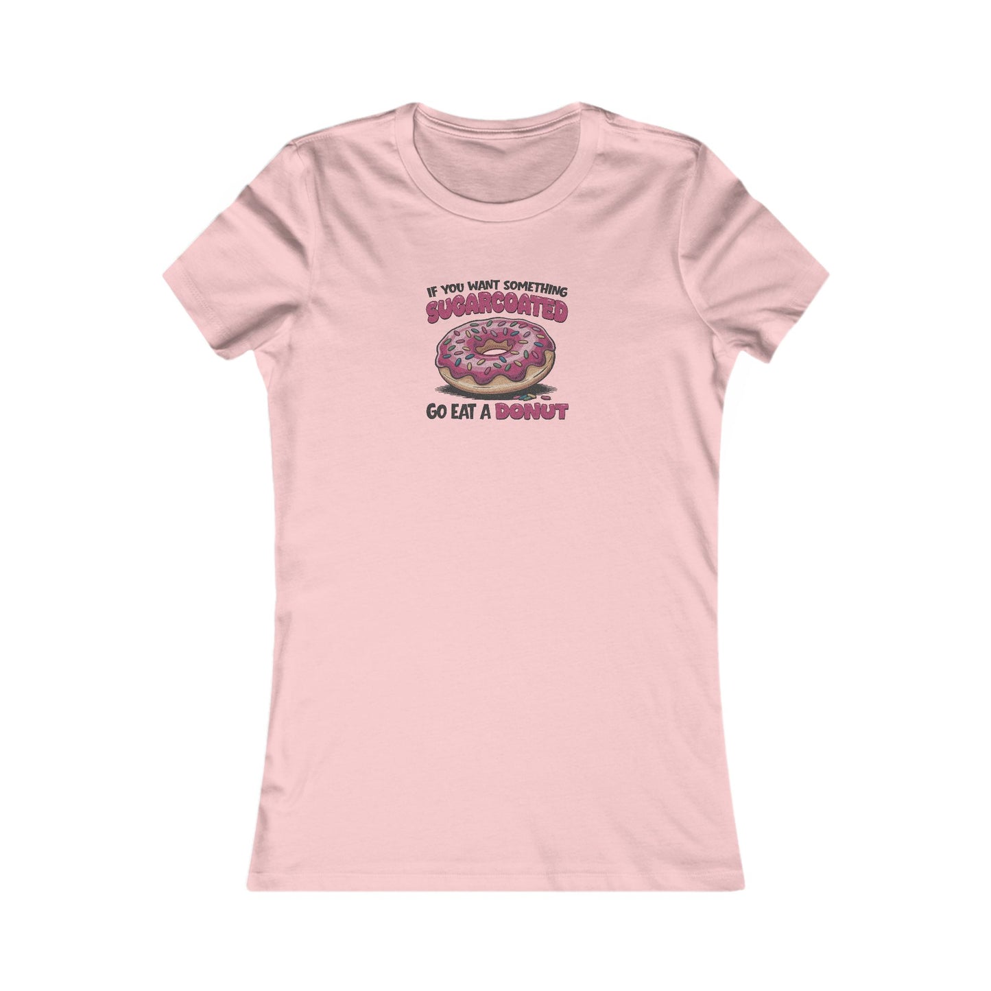 Sugarcoated (Go Eat a Donut) — Retro Graphic Women's Tee (Light)