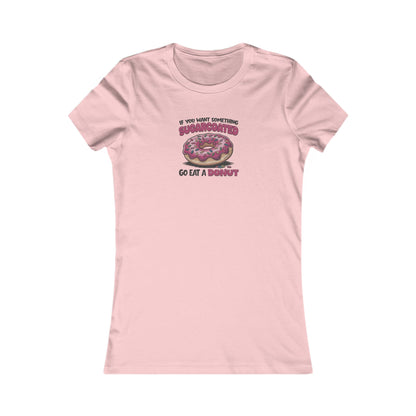 Sugarcoated (Go Eat a Donut) — Retro Graphic Women's Tee (Light)