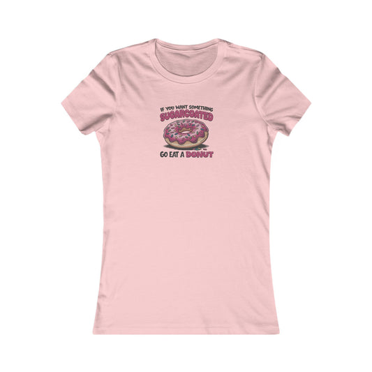 Sugarcoated (Go Eat a Donut) — Retro Graphic Women's Tee (Light)