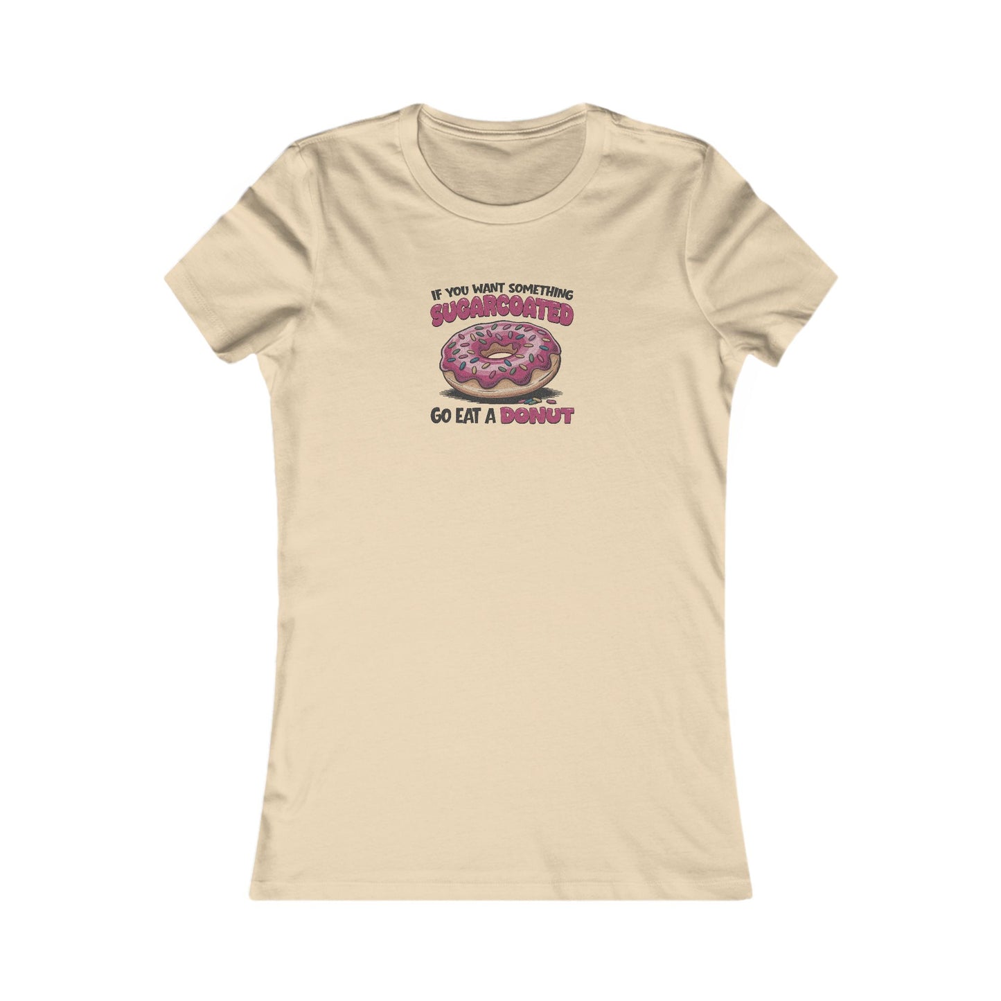 Sugarcoated (Go Eat a Donut) — Retro Graphic Women's Tee (Light)