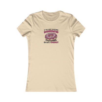Sugarcoated (Go Eat a Donut) — Retro Graphic Women's Tee (Light)