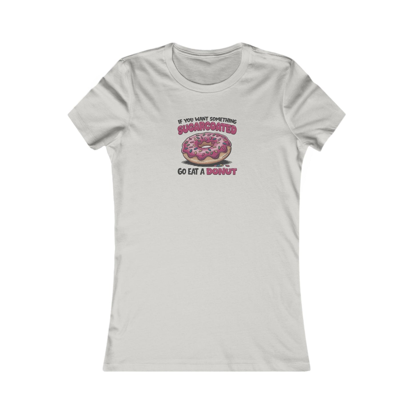 Sugarcoated (Go Eat a Donut) — Retro Graphic Women's Tee (Light)