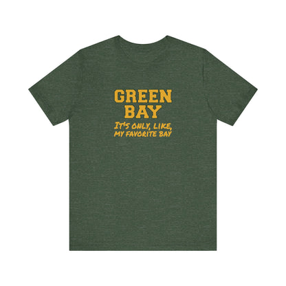 Green Bay (My Favorite Bay) — Phoebe Buffay Football Tee (Dark)