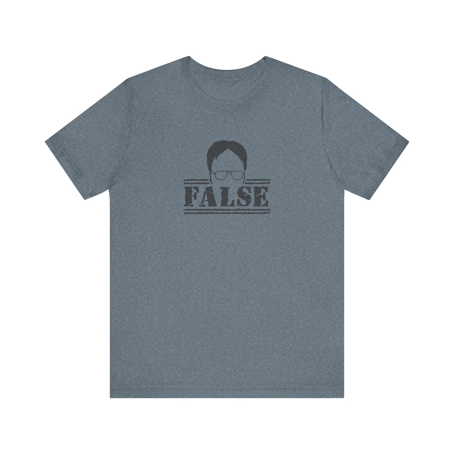 Dwight Schrute FALSE —  The Office-Inspired Retro Tee (Light)